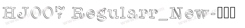 HJ007 Regularr_New字体转换